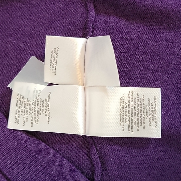 Anne Klein Women's Purple Long Sleeve Knit Sweater, S - Picture 8 of 9